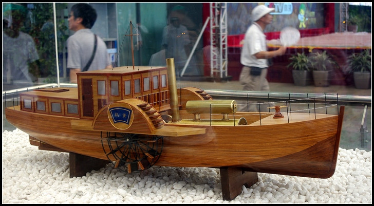 中國第一艘輪船“黃鵠”號復原模型