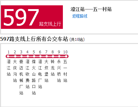 重慶公交597路B 重慶公交597路B