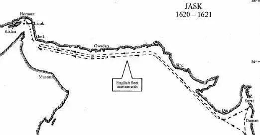 1620年 在雅斯克海戰中突破葡萄牙封鎖的英國船隊