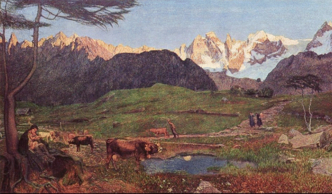 19世紀現實主義畫家喬凡尼·塞岡提尼作品