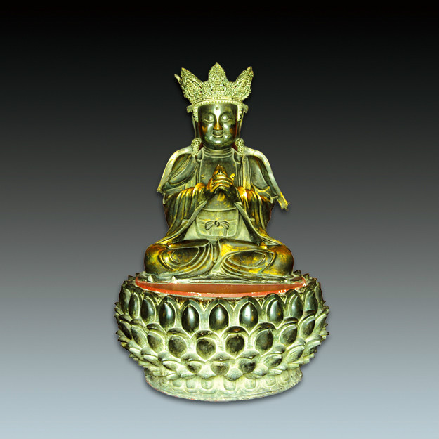銅鎏金毗盧遮那佛坐像