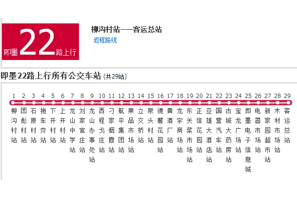 即墨公交22路 即墨公交22路