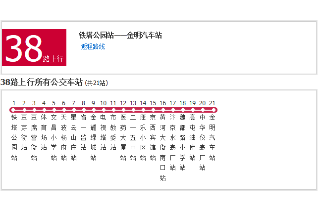 開封公交38路 開封公交38路