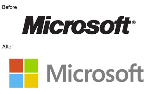 微軟新舊logo對比