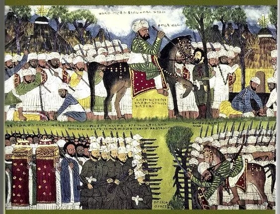 一副後世的畫作 反映了葡萄牙士兵在衣索比亞的遭遇