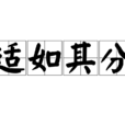適如其分