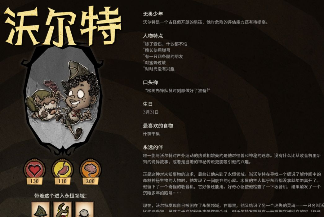 沃爾特(遊戲饑荒冒險角色) 沃爾特(遊戲饑荒冒險角色)