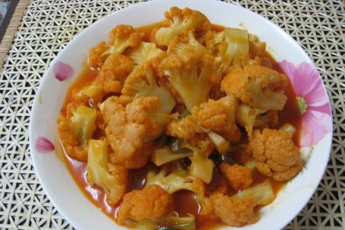 菜花炒雞