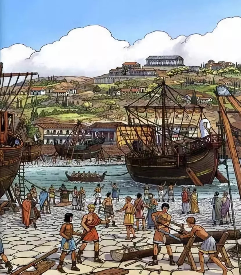 羅馬人逐步將貿易份額向海路傾斜