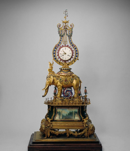 18世紀銅鍍金象馱琵琶擺鐘