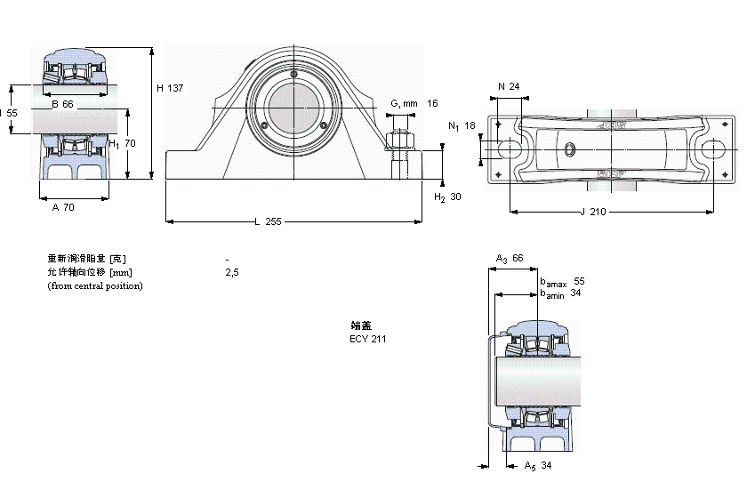 SKF SYNT55LW軸承 SKF SYNT55LW軸承