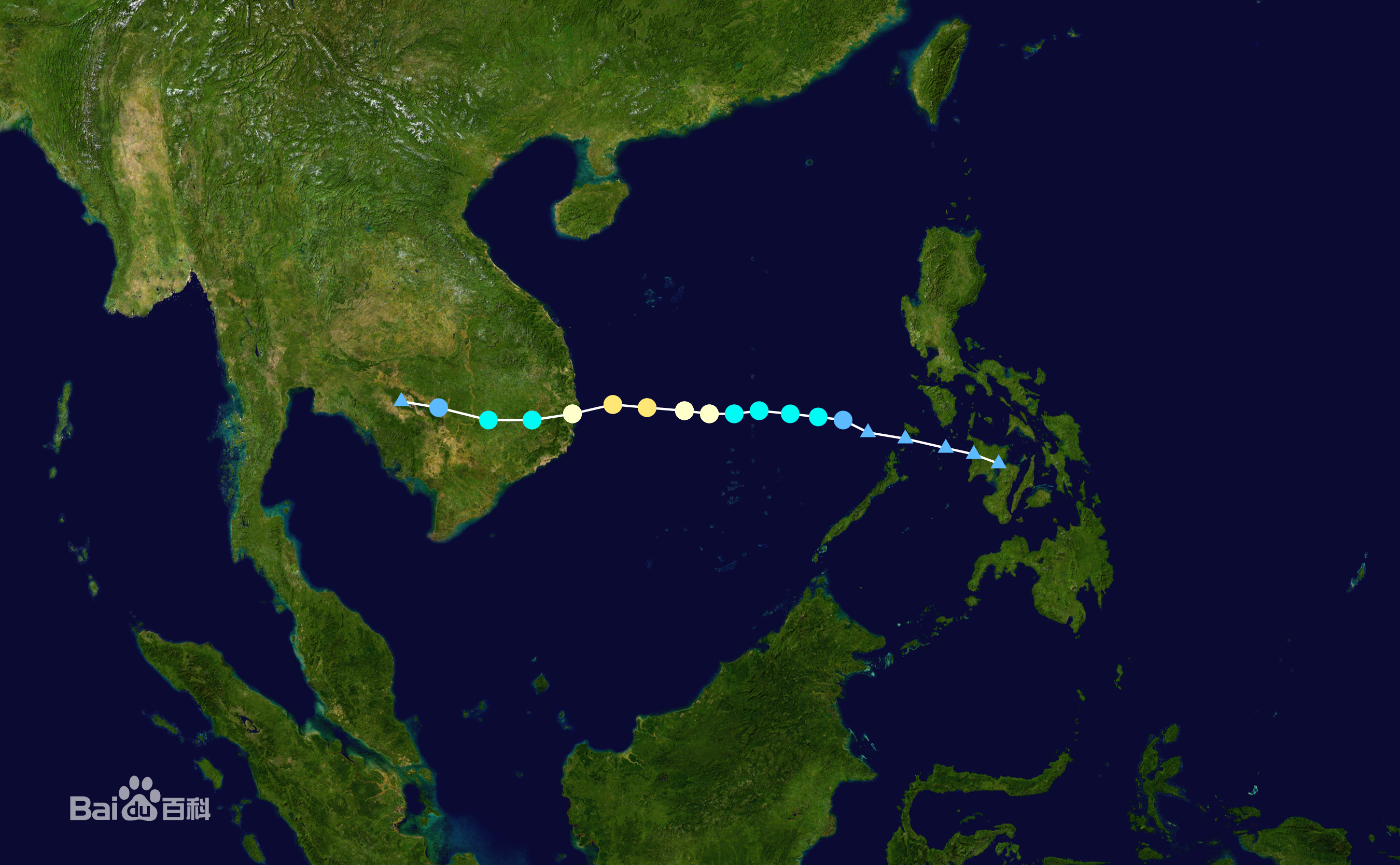 颱風達維 路徑圖