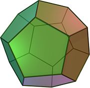 一個由正五邊形構成的正十二面體