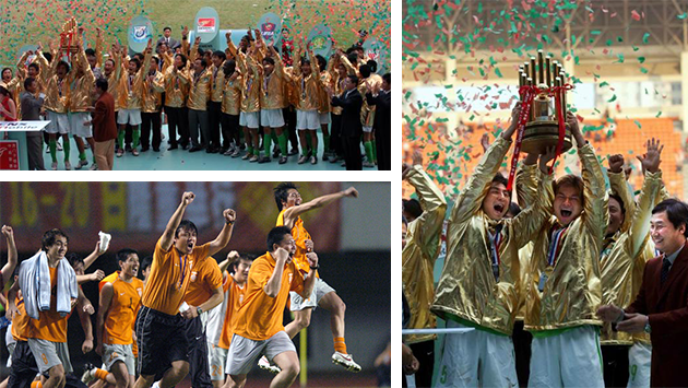 2004年，深圳健力寶奪得首屆中超聯賽冠軍