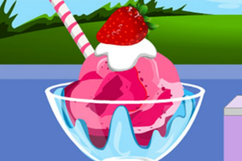 做草莓冰激凌