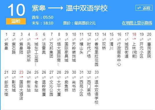 台州公交溫嶺10路 台州公交溫嶺10路