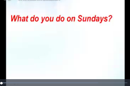 What do you do on Sundays What do you do on Sundays
