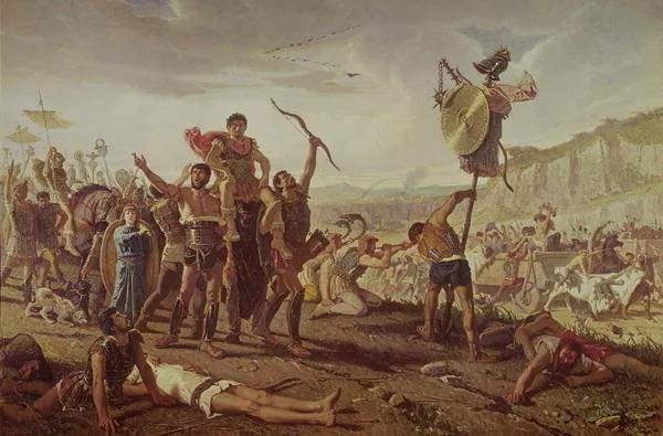 羅馬人在大勝後 打掃戰場