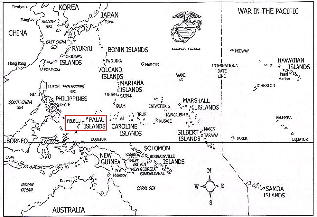 帛琉群島的位置
