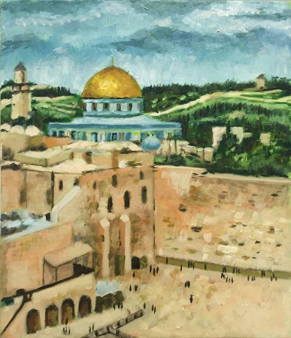 泊蝶-耶路撒冷油畫
