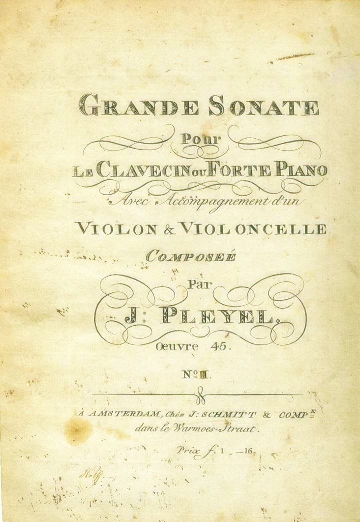 Pleyel_Titelblatt,Grande Sonate op. 45