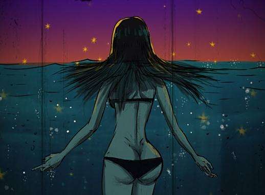 夜泳女子 夜泳女子