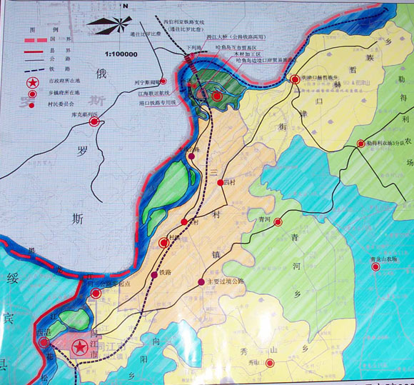 同江市位置圖