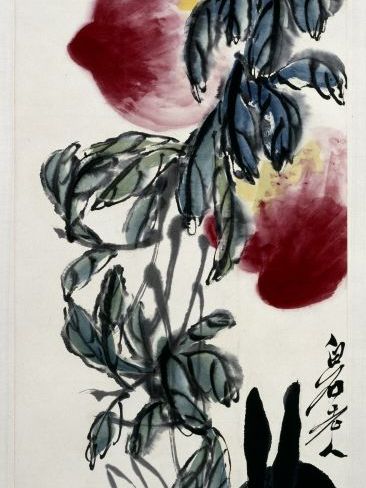 桃兔圖 桃兔圖