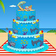 海灘蛋糕裝飾