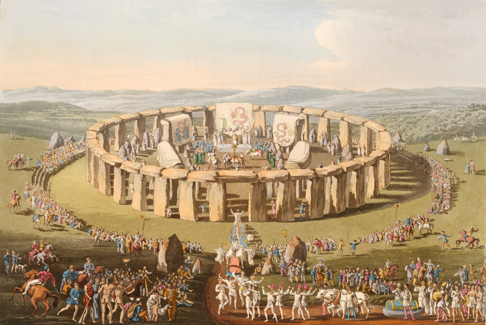 1815年繪製的一幅有關德魯伊教團在巨石陣舉行祭祀的想像圖2