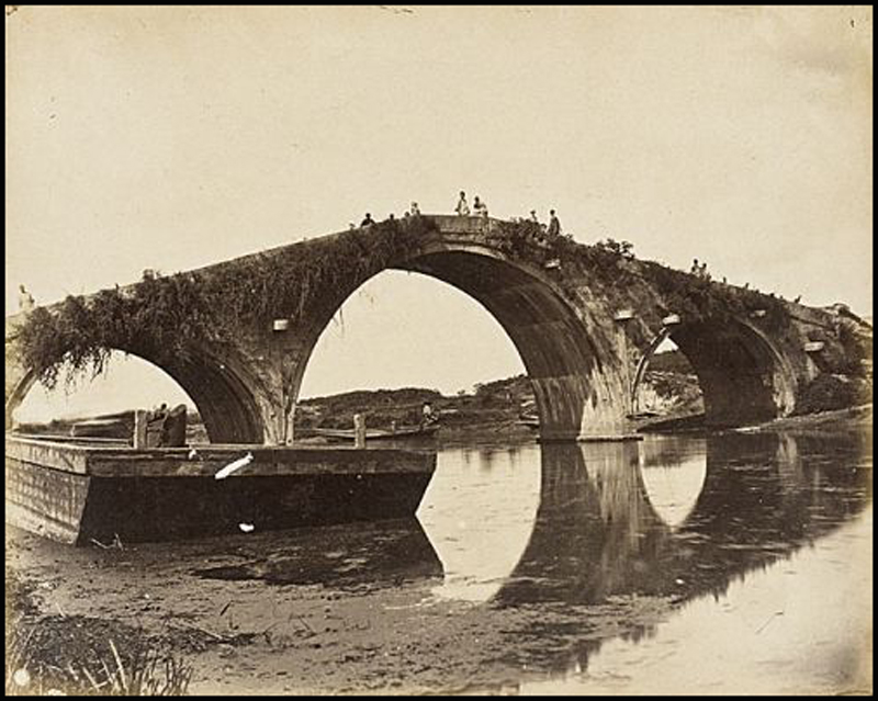1860年杭州拱宸橋老照片