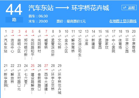 新鄉公交44路 新鄉公交44路