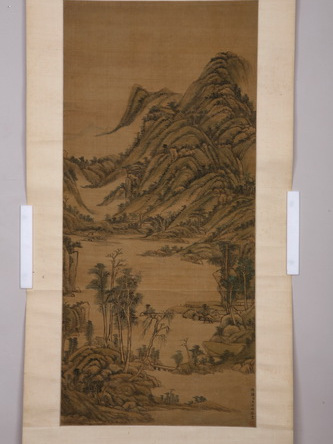 山水圖(清代王原祁創作的收藏於重慶中國三峽博物館的絹本淺絳設色畫) 山水圖(清代王原祁創作的收藏於重慶中國三峽博物館的絹本淺絳設色畫)