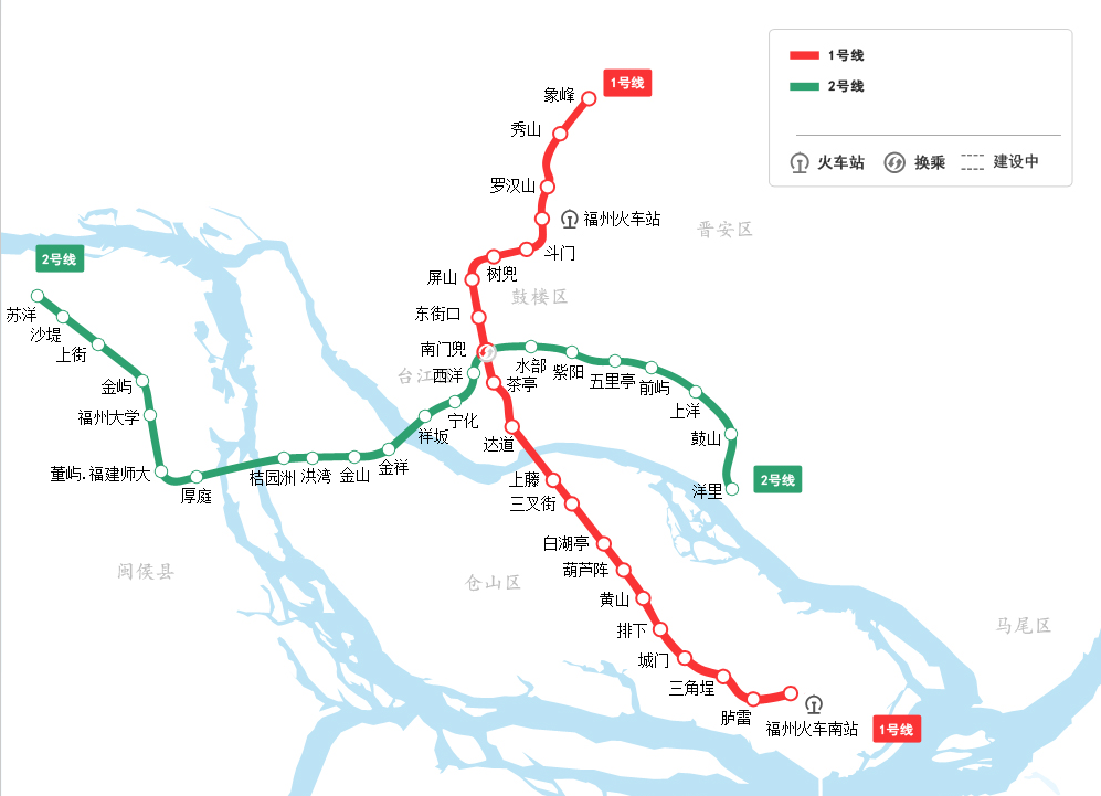 福州捷運運營網路圖