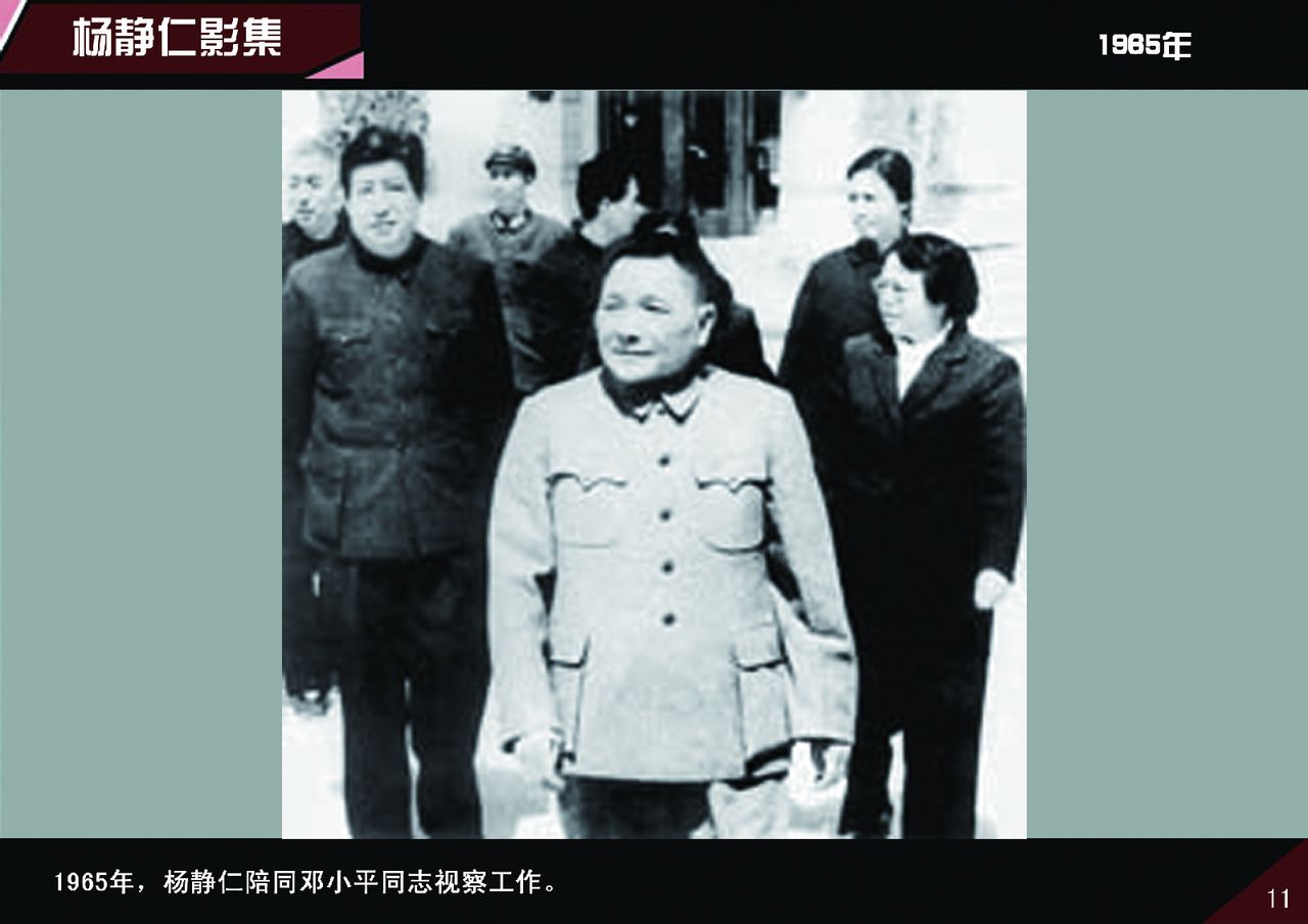 1965年夏，楊靜仁陪同鄧小平視察寧夏。