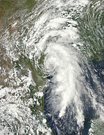 熱帶風暴比爾 衛星雲圖