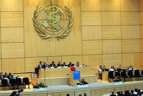 在瑞士日內瓦萬國宮舉行第62屆世界衛生大會