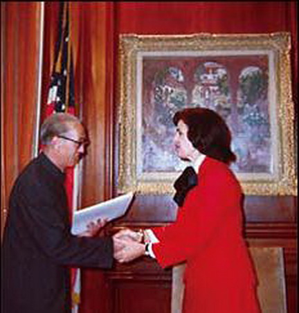 1980年1月，趙行志與舊金山市長范因斯坦