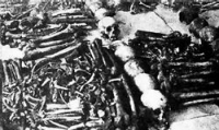 二戰結束後，新加坡各處挖出無數具的骨骸