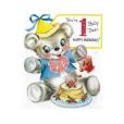 Teddy Bear First Birthday Card Teddy Bear First Birthday Card