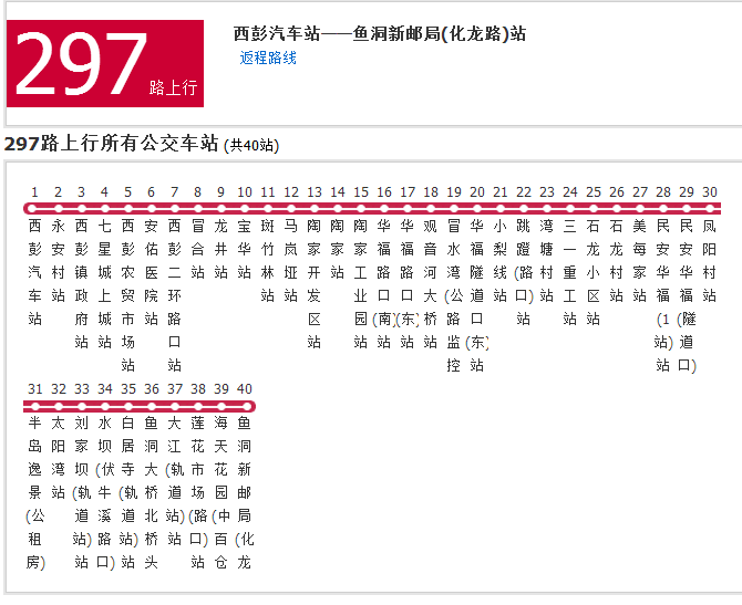 重慶公交297路 重慶公交297路
