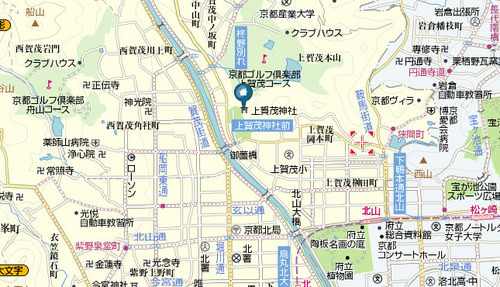 賀茂別雷神社在地圖上的位置