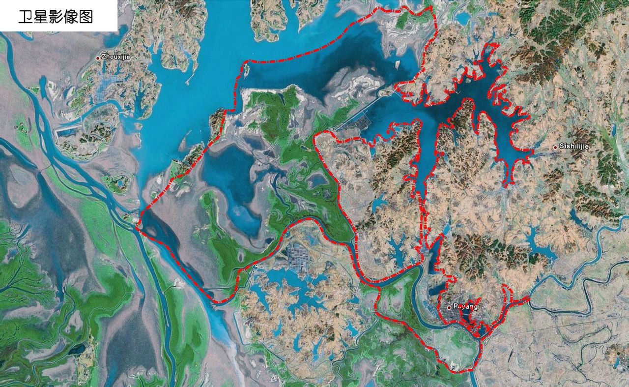 漢池湖衛星圖像