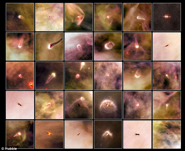 哈勃在獵戶座星雲發現嬰兒恆星系統