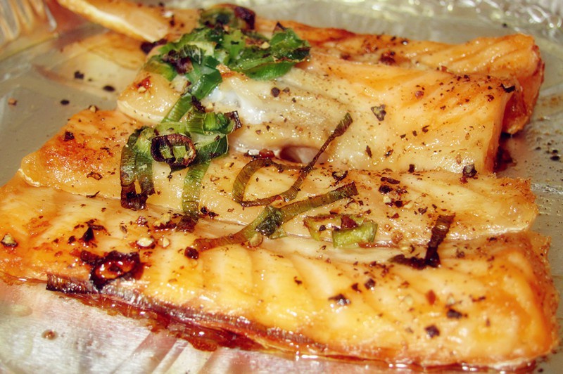 鹽蔥燒三文魚