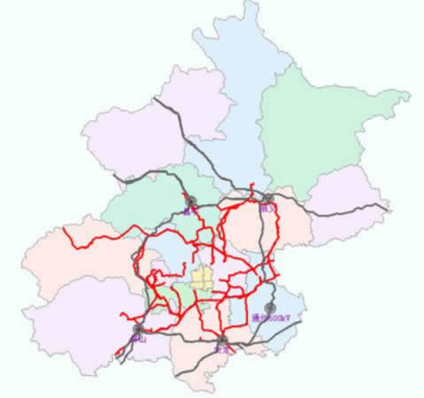 北京電力設計院電網資源系統實際接線圖
