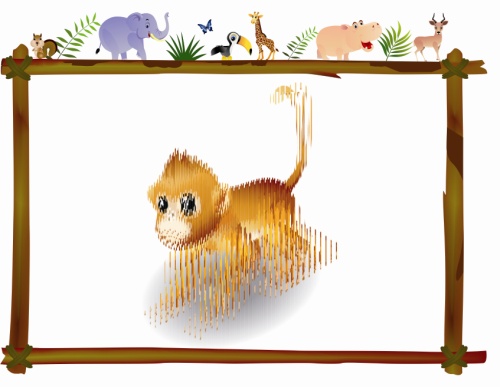 電影玩具全彩版-紙上動物園（猴子）
