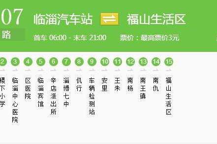 淄博公交107路 淄博公交107路