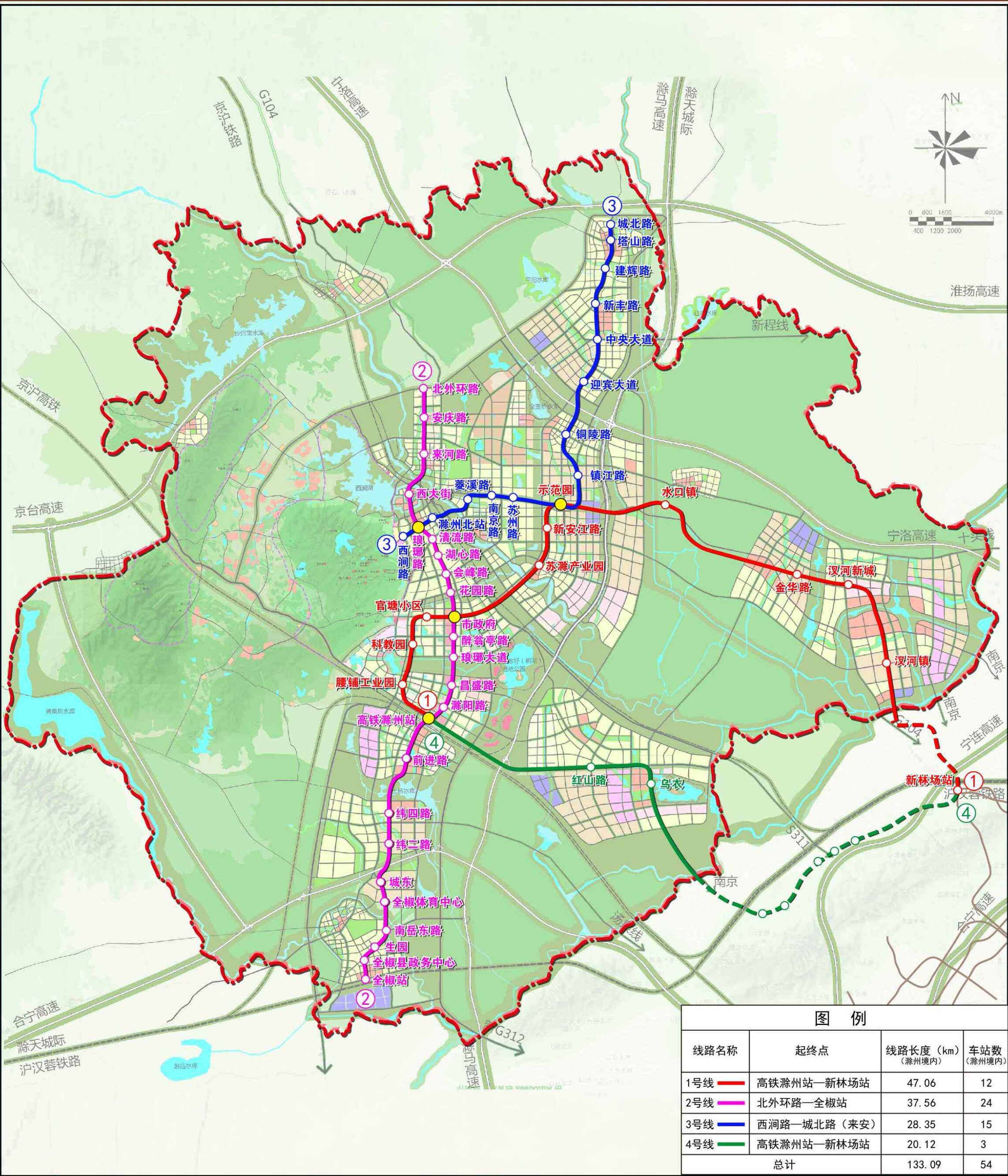 滁州市城市軌道交通線網規劃(2015-2030)