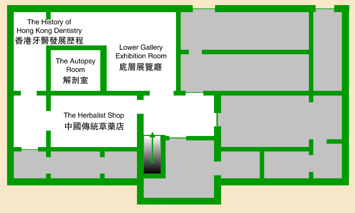 香港醫學博物館地下室平面圖